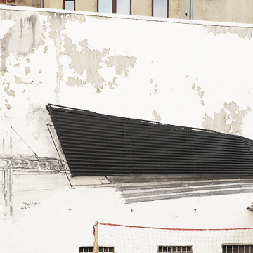 André Deloar 2012  |  Alpine Backyard  |  10 x 3 m  |  Malerei und Installation